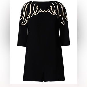 Red valentino wings embroidered jumpsuit